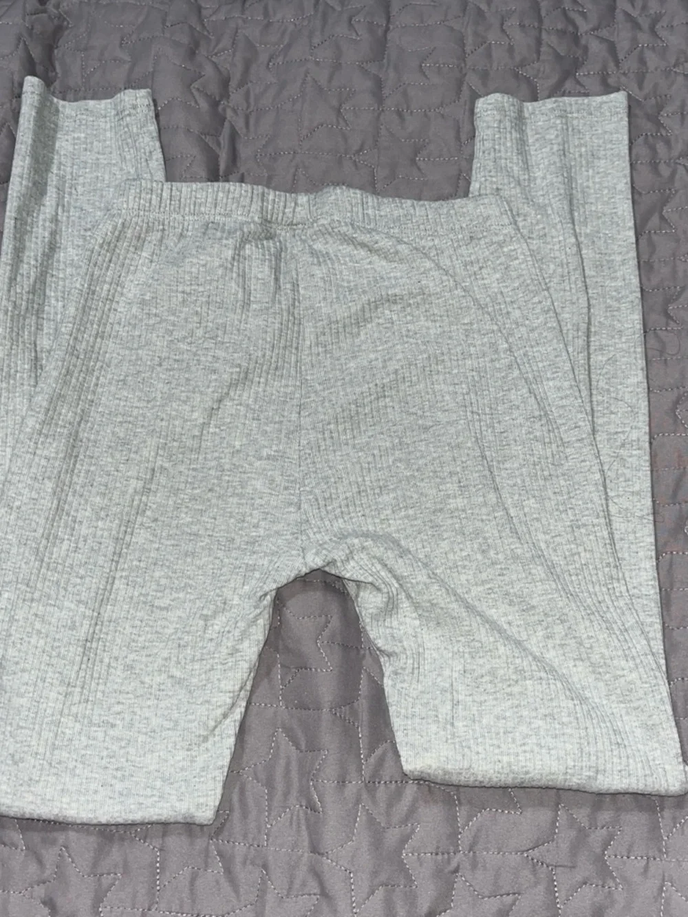 GAP Kids Light Gray Ribbed Leggings